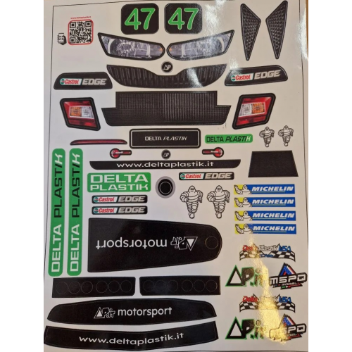 Delta Plastik Adesivi per carrozzeria Skoda R5 Rally (1/10)