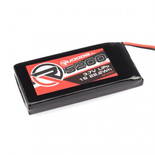 Ruddog Pacco Batteria LiPo 5200mAh 3,7V per Radiocomando Sanwa M17