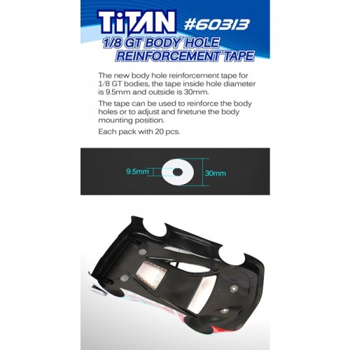 Blitz Rondelle adesive rinforzo foro carrozzeria 1/8 GT