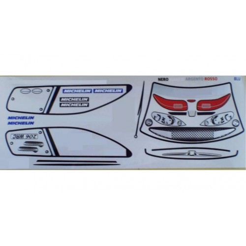 Delta Plastik Adesivi per carrozzeria Peugeot 206 WRC (1/10)