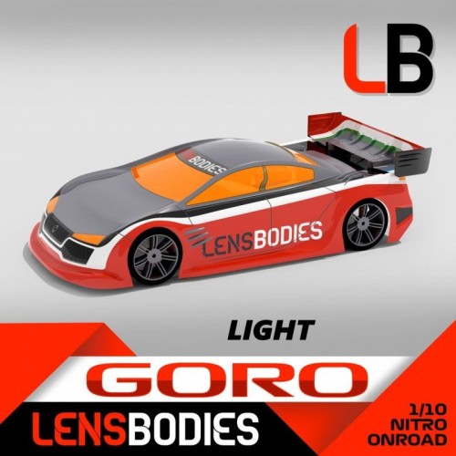 LENS Bodies Carrozzeria GORO Ultra Light con adesivi (1/10-200mm)