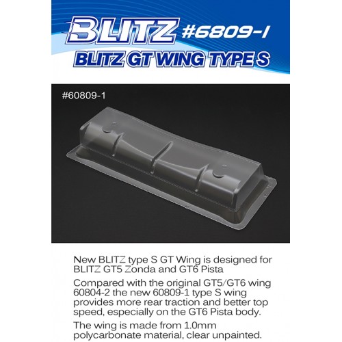 Blitz Alettone Type S per carrozzeria 1/8 GT