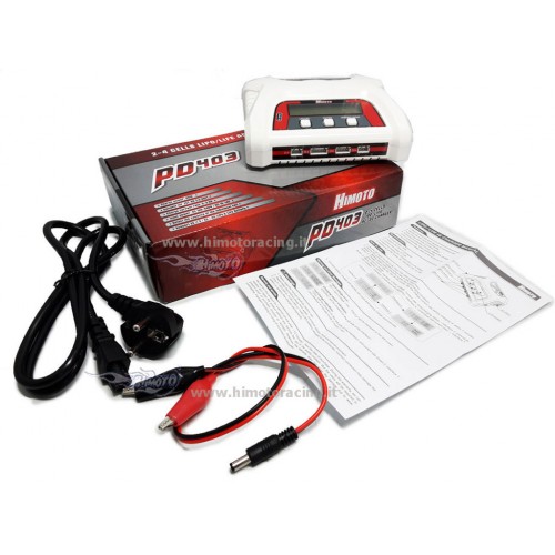 Himoto PD403 Caricabatterie Lipo/Life 12V/220V con bilanciatore