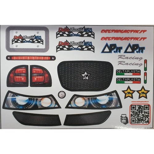 Delta Plastik Decals Body GT5 (1/14 - LC Racing)
