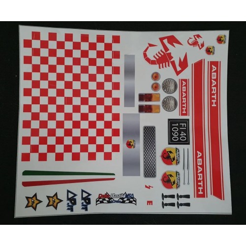 Delta Plastik Decals Body Fiat 500 (1/14 - LC Racing)