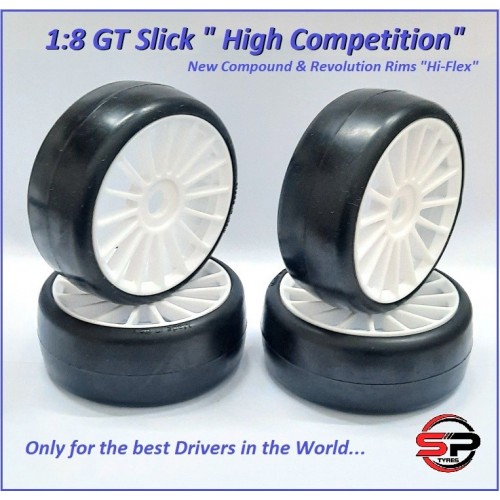 SP Racing Slick GT 1/8 Tires 2 pairs (100 Medium)